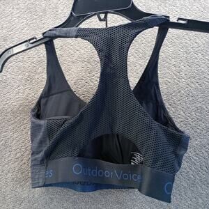 Outdoor Voices TechSweat Racerback Sports Bra XS Black Activewear Medium Support